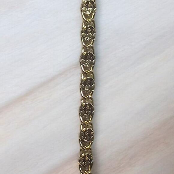 Vintage Sarah Coventry Signed Gold Tone Chain Links Clasp Bracelet - Picture 3 of 5